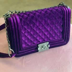 Purple Velvet Purse